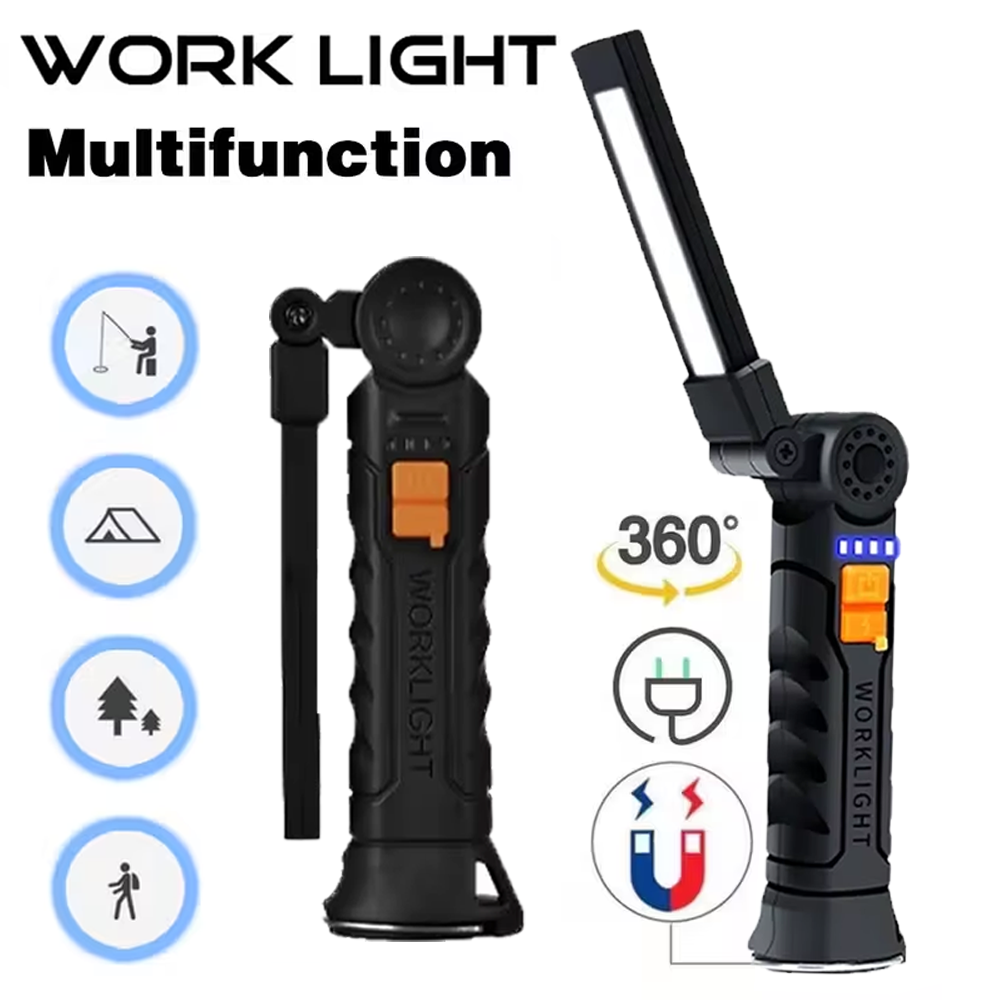 Outdoor Camping Decor - Linterna LED COB portátil, linterna recargable