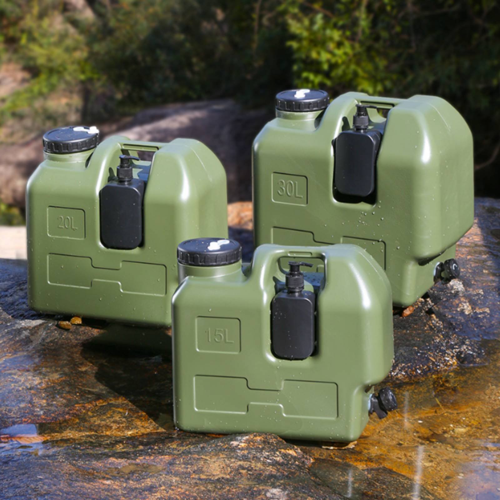 Outdoor Camping Food - Contenedor de agua con grifo, jarra