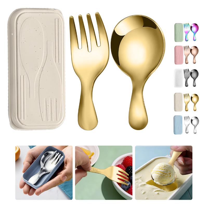 Camp Cooking Set - Juego de vajilla de acero inoxidable,