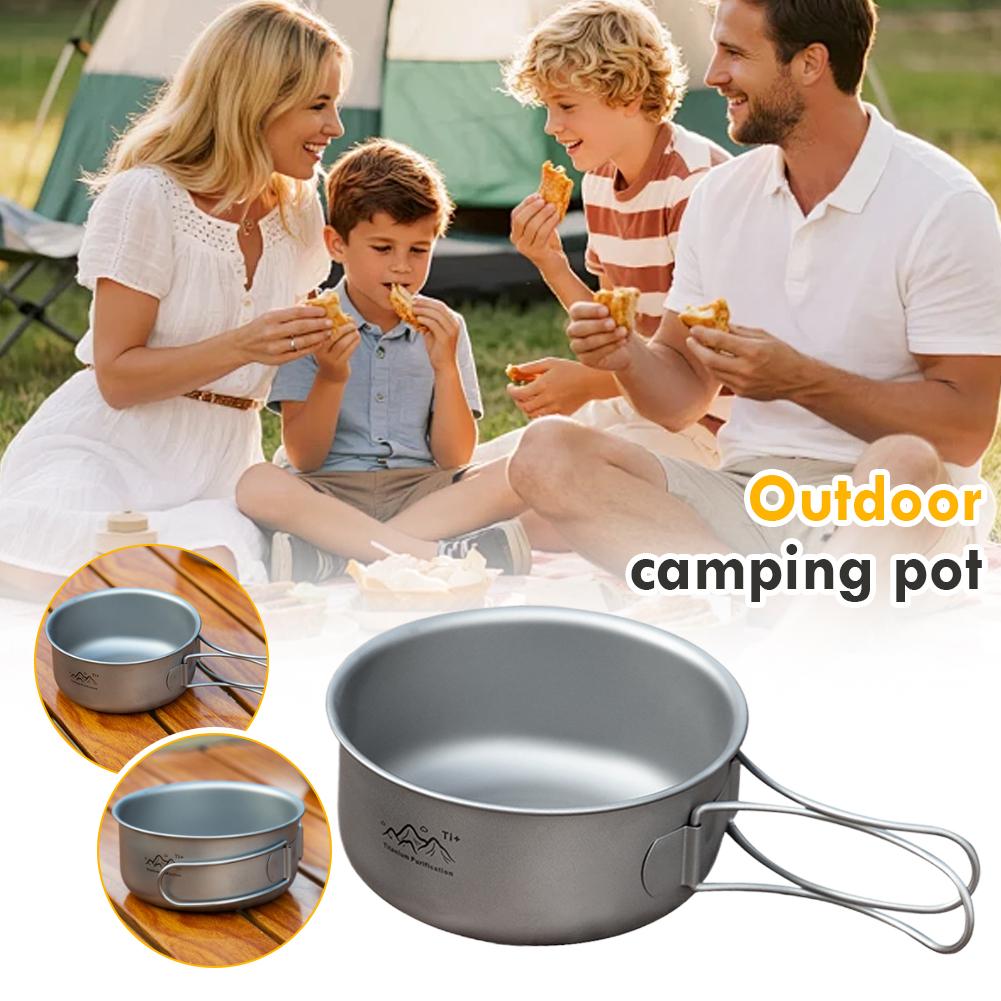 Japanese Outdoor Camping - Olla de Camping de Titanio Estilo