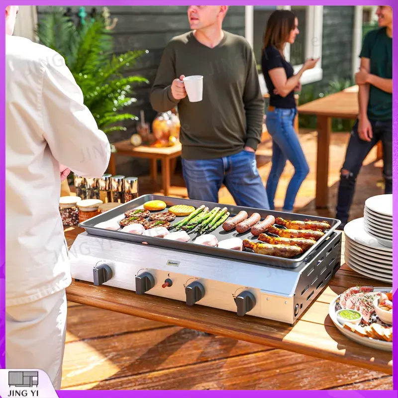Outdoor Camping Griddle - Parrilla de Gas para Barbacoa con