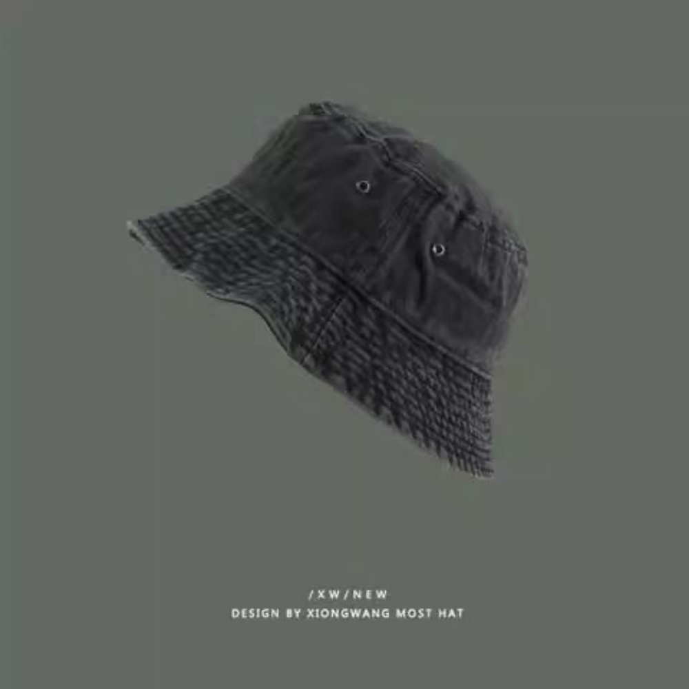 Japanese Outdoor Camping - Gorra de pescador de mezclilla minimalista