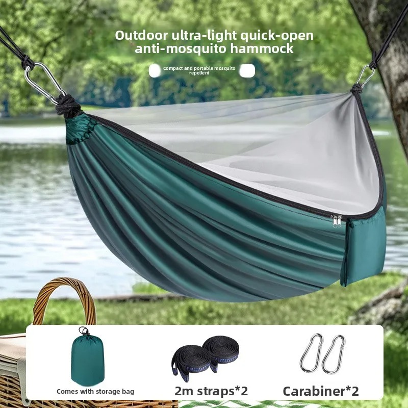 Outdoor Camping Mosquito Net - Hamaca ligera para acampar con mosquitera,