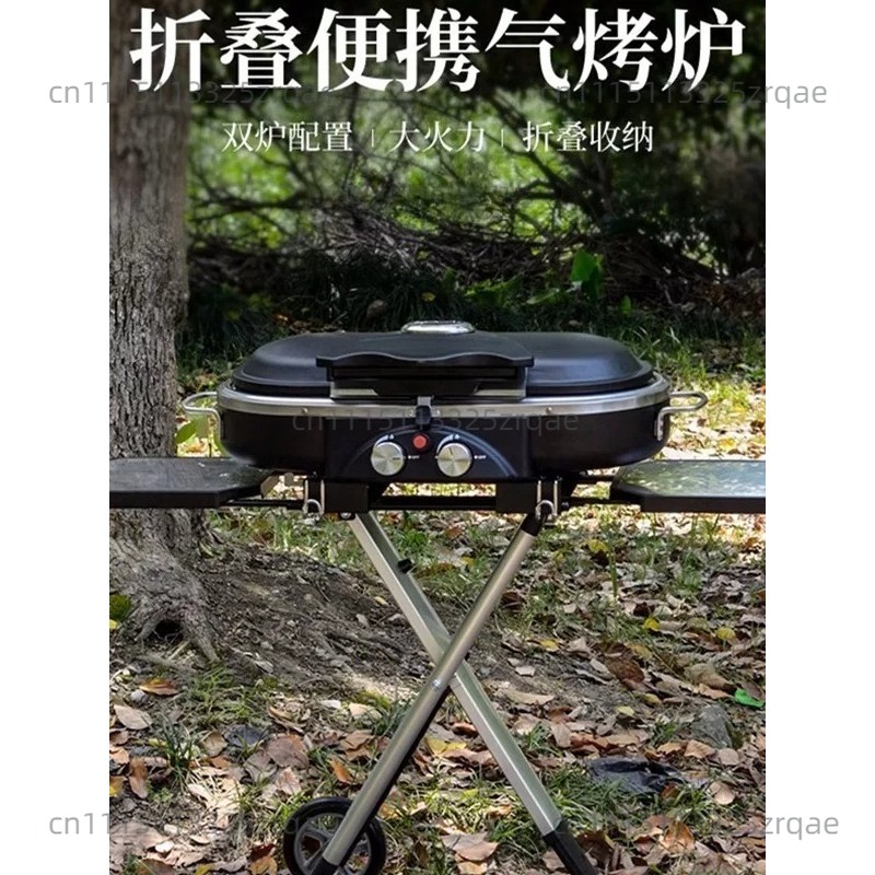 Outdoor Camping Griddle - Estufa de Gas Portátil para Interiores