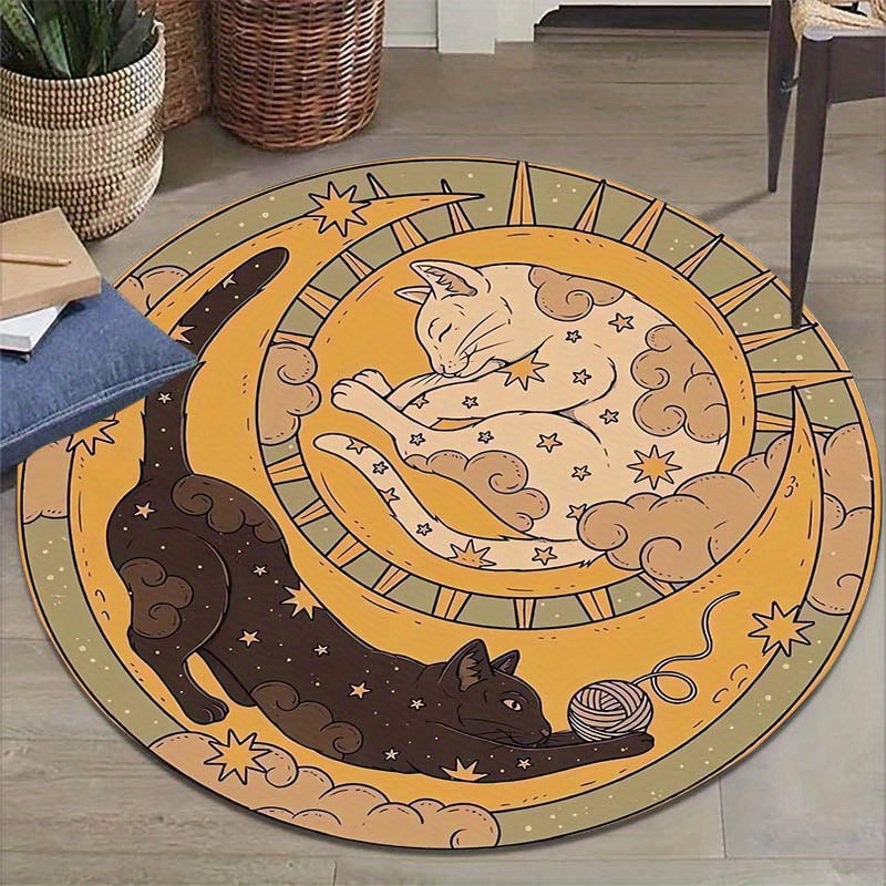 Outdoor Camping Mats Large - Alfombra redonda suave con diseño de