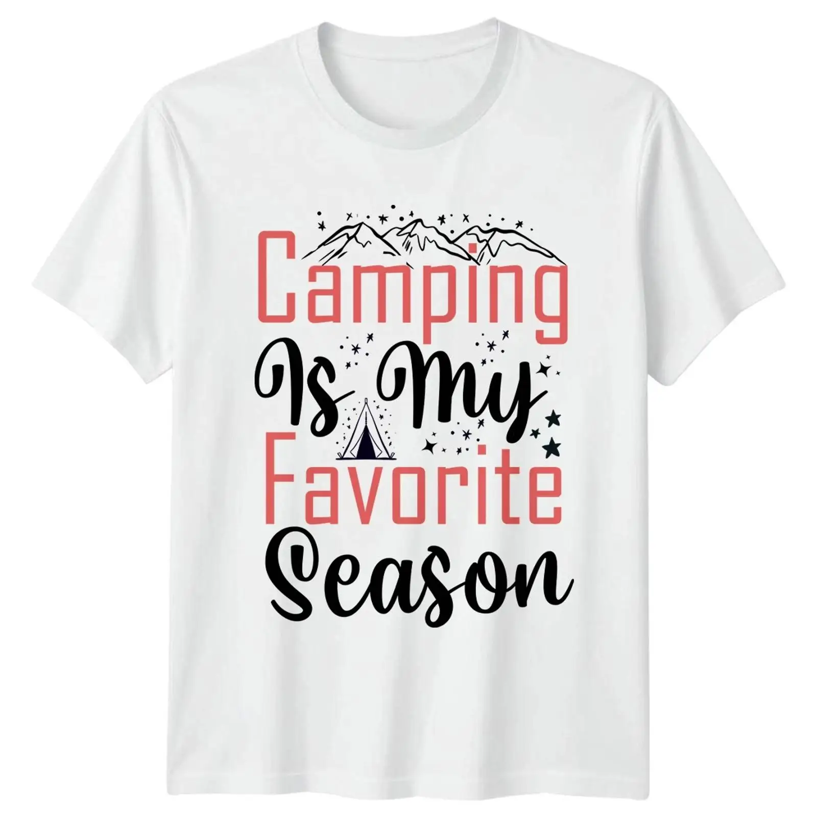 Outdoor Und Camping - Camiseta con estampado de 