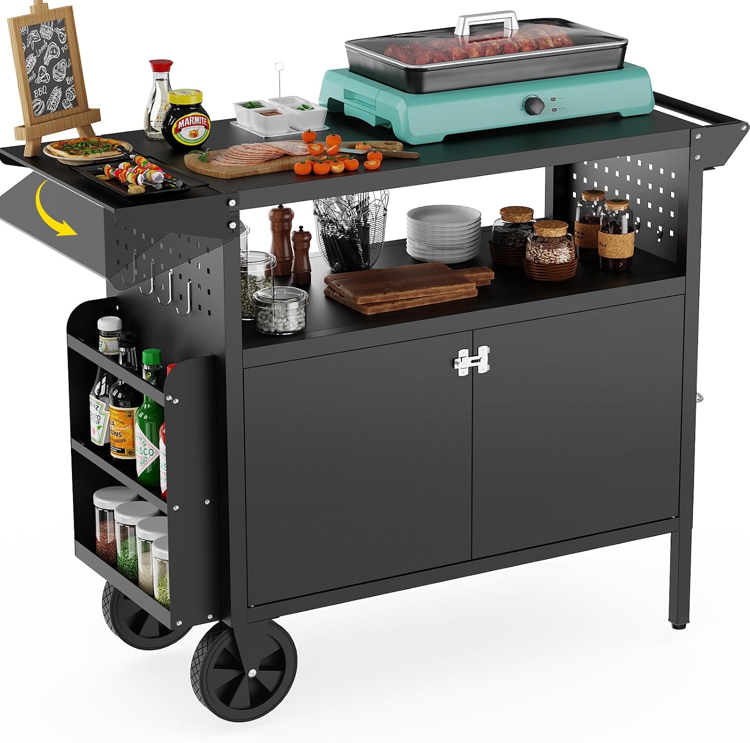 Carrito de parrilla para exter - Outdoor Camping Griddle reseña y precio