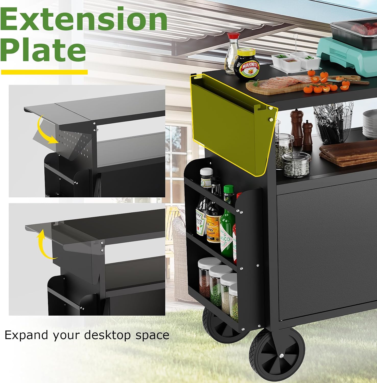 Carrito de parrilla para exter - Outdoor Camping Griddle reseña y precio