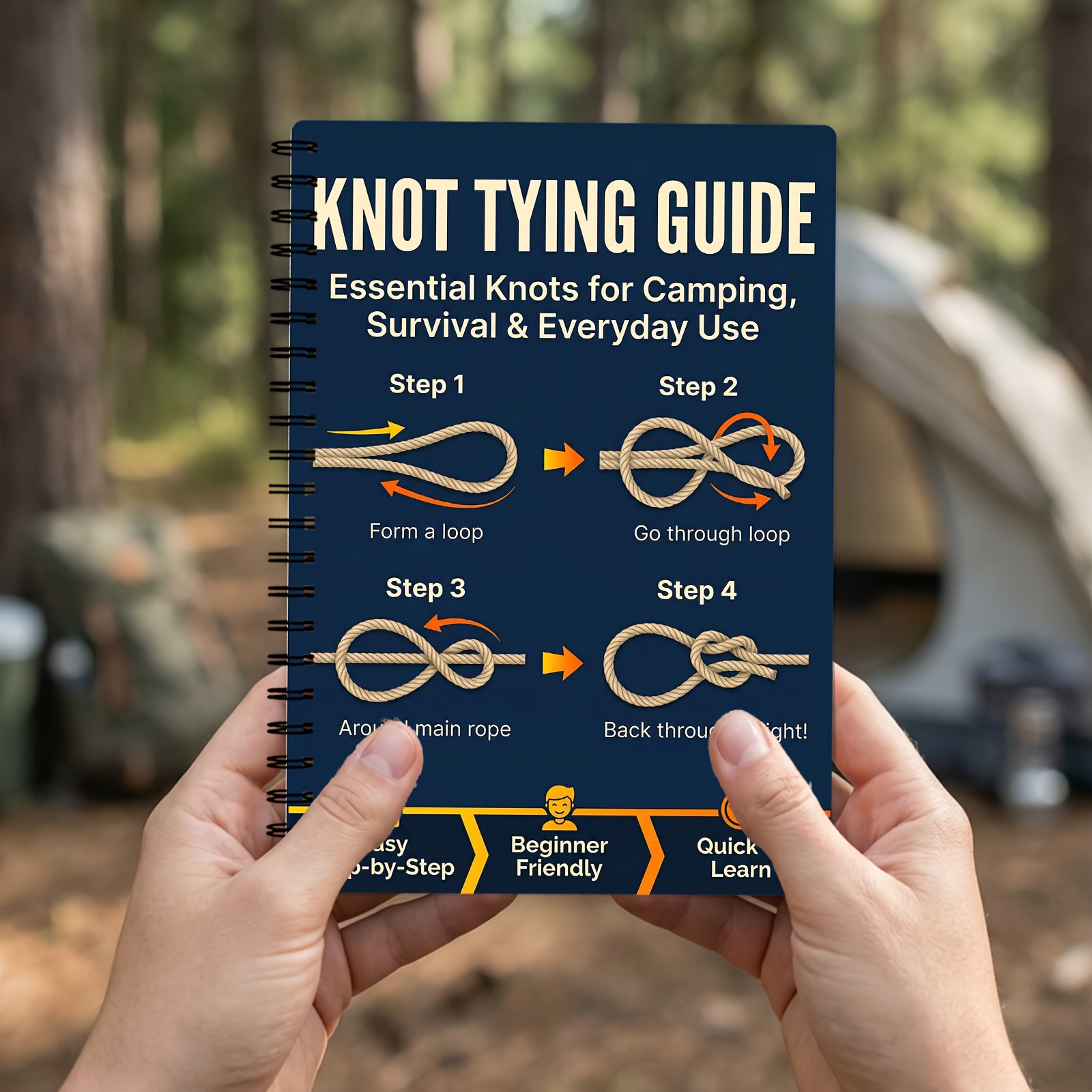 Guía paso a paso de nudos de s - Outdoor Camping Essentials reseña y precio