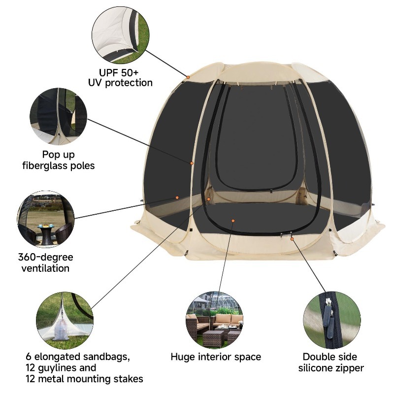 Carpa de Fiesta con Malla de 6 - Outdoor Camping Tents For Sale reseña y precio