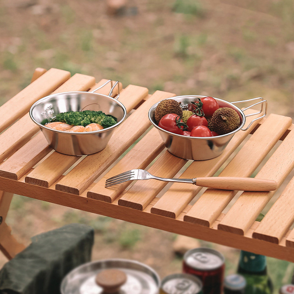 Cuencos de acero inoxidable pa - Outdoor Camping Food reseña y precio