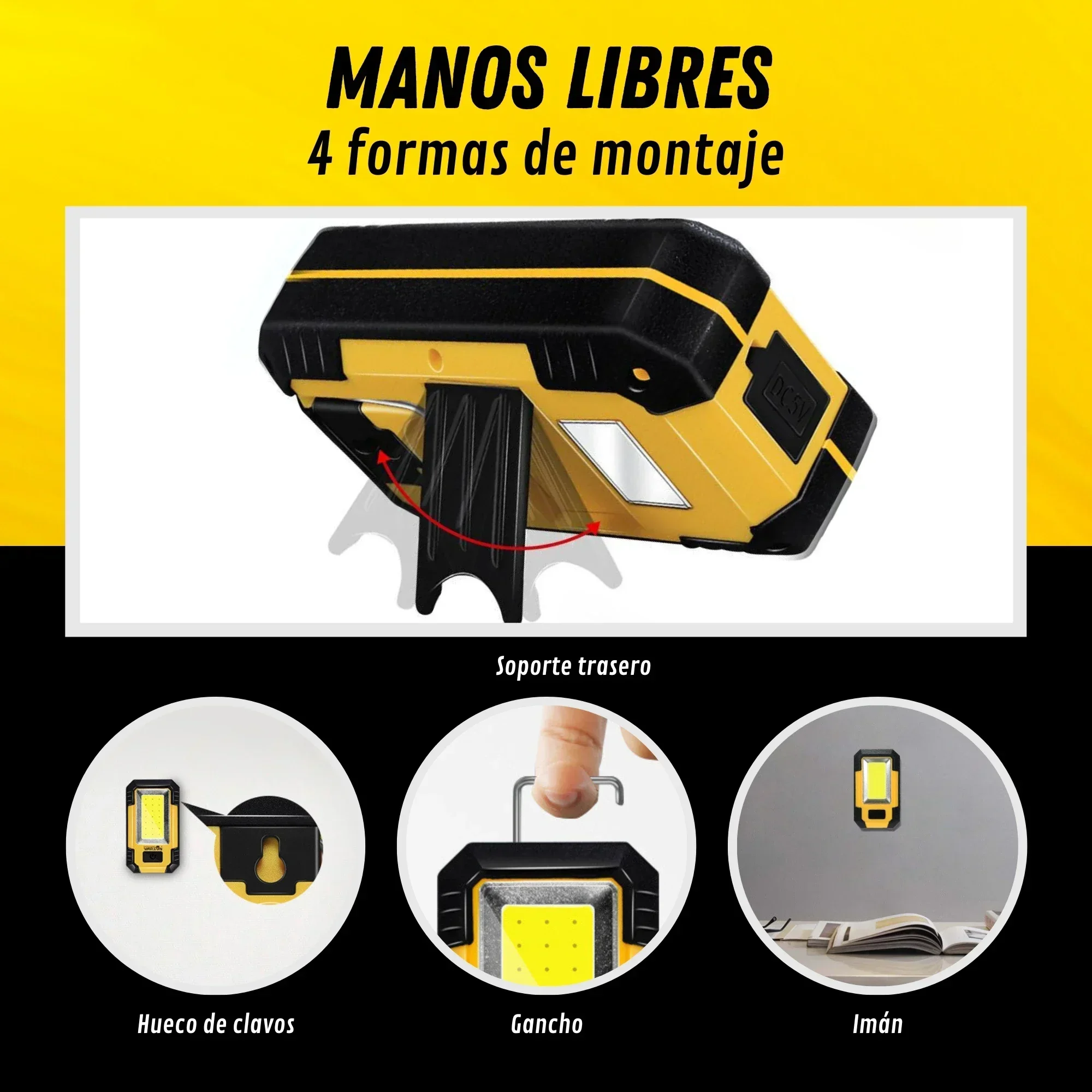 Linterna de Trabajo Recargable - Outdoor Camping Decor reseña y precio