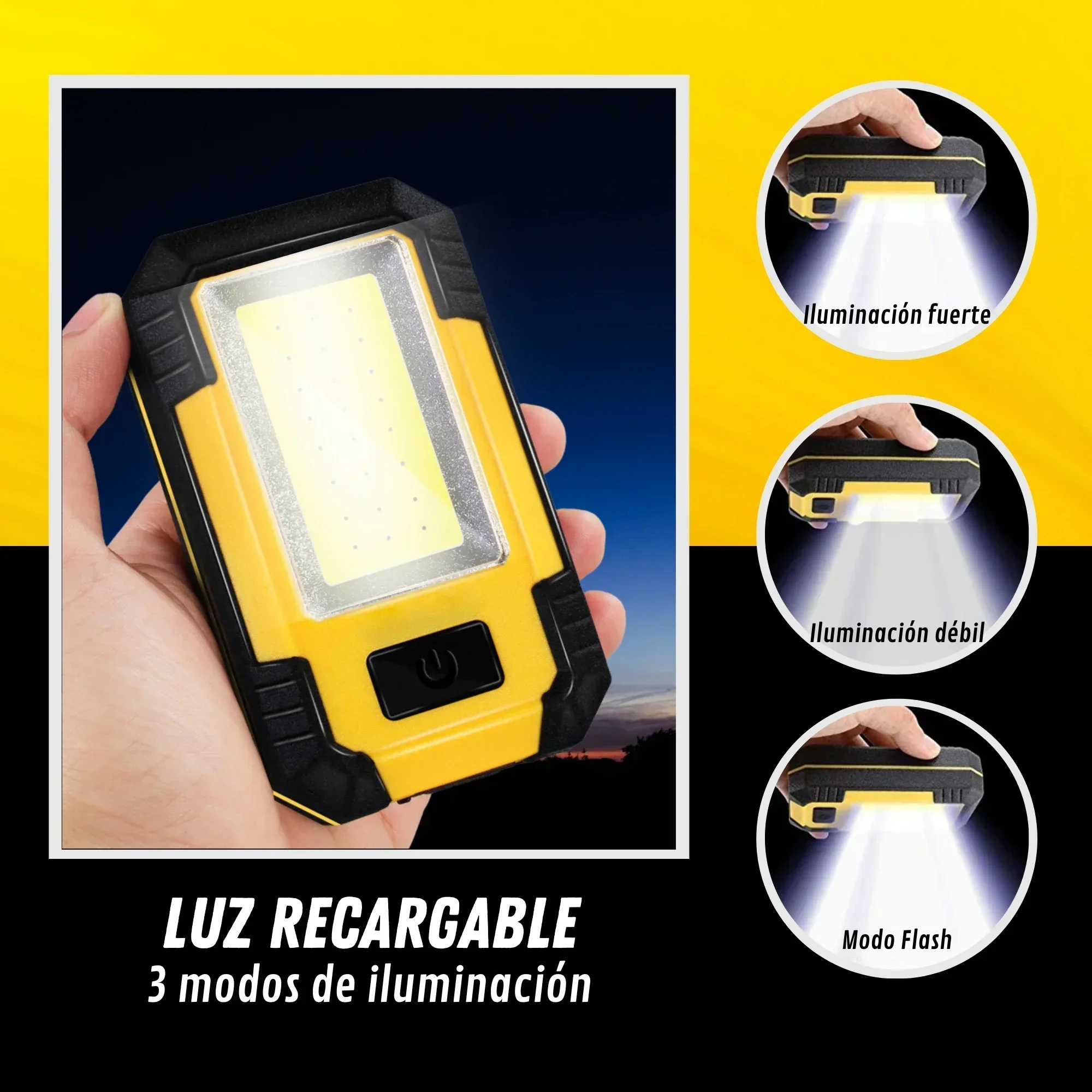 Linterna de Trabajo Recargable - Outdoor Camping Decor reseña y precio