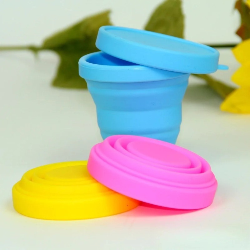 Taza plegable de silicona de c - Outdoor Camping Food reseña y precio