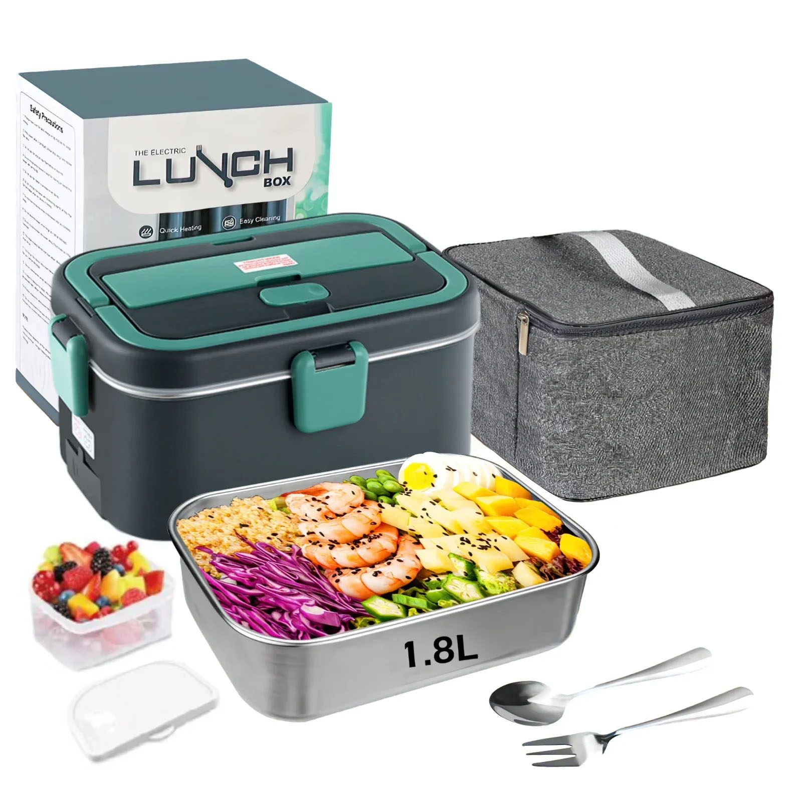 Fiambrera eléctrica calentador - Outdoor Camping Food reseña y precio