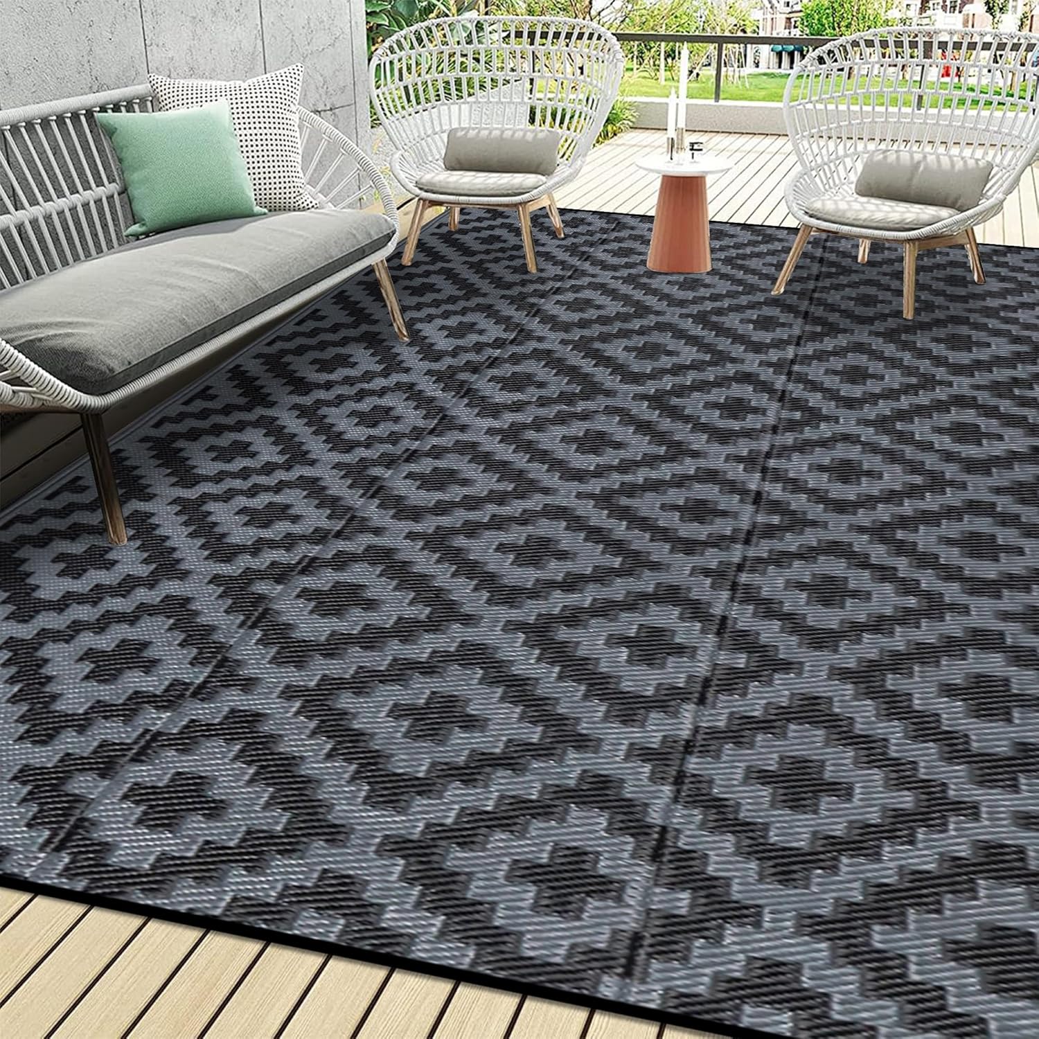 Alfombra impermeable para exte - Outdoor Camping Rugs 9X18 reseña y precio