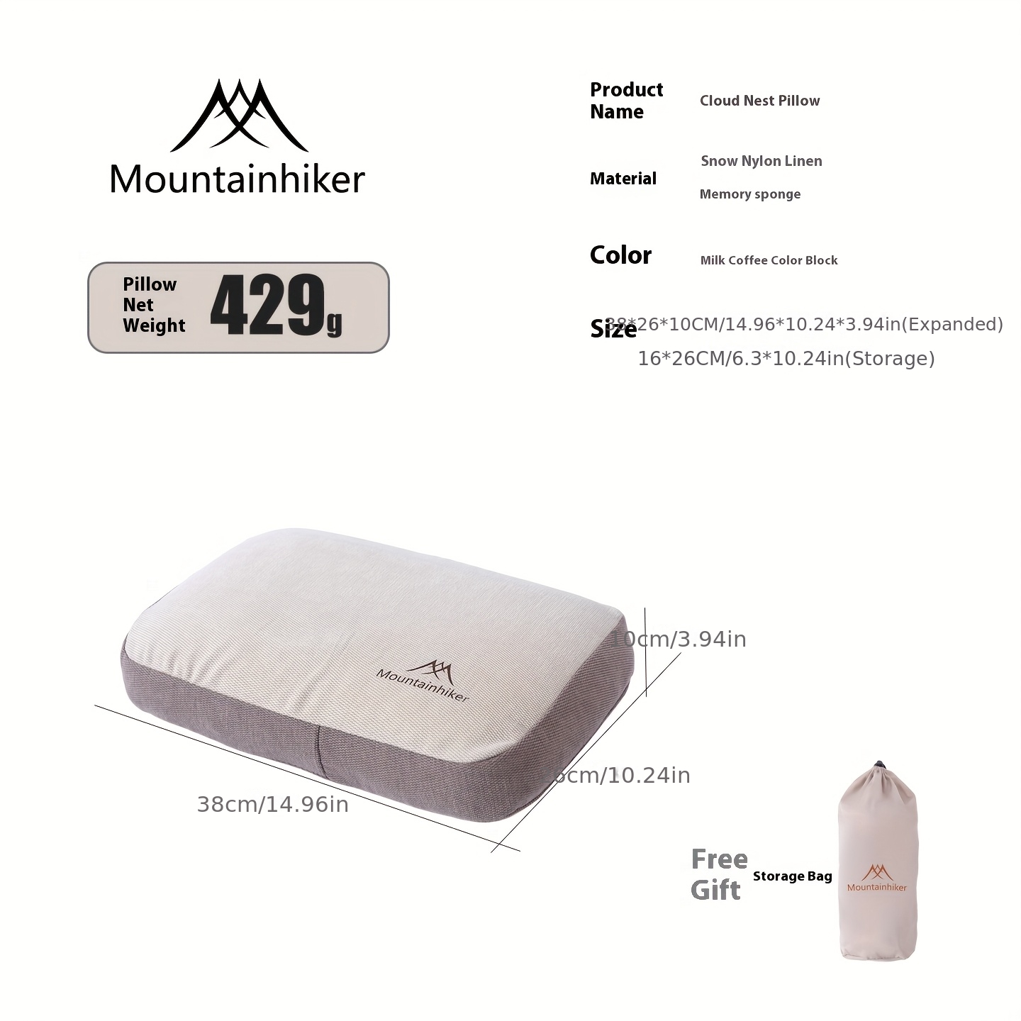 Mountainhiker Almohada de espo - Outdoor Camping Essentials reseña y precio