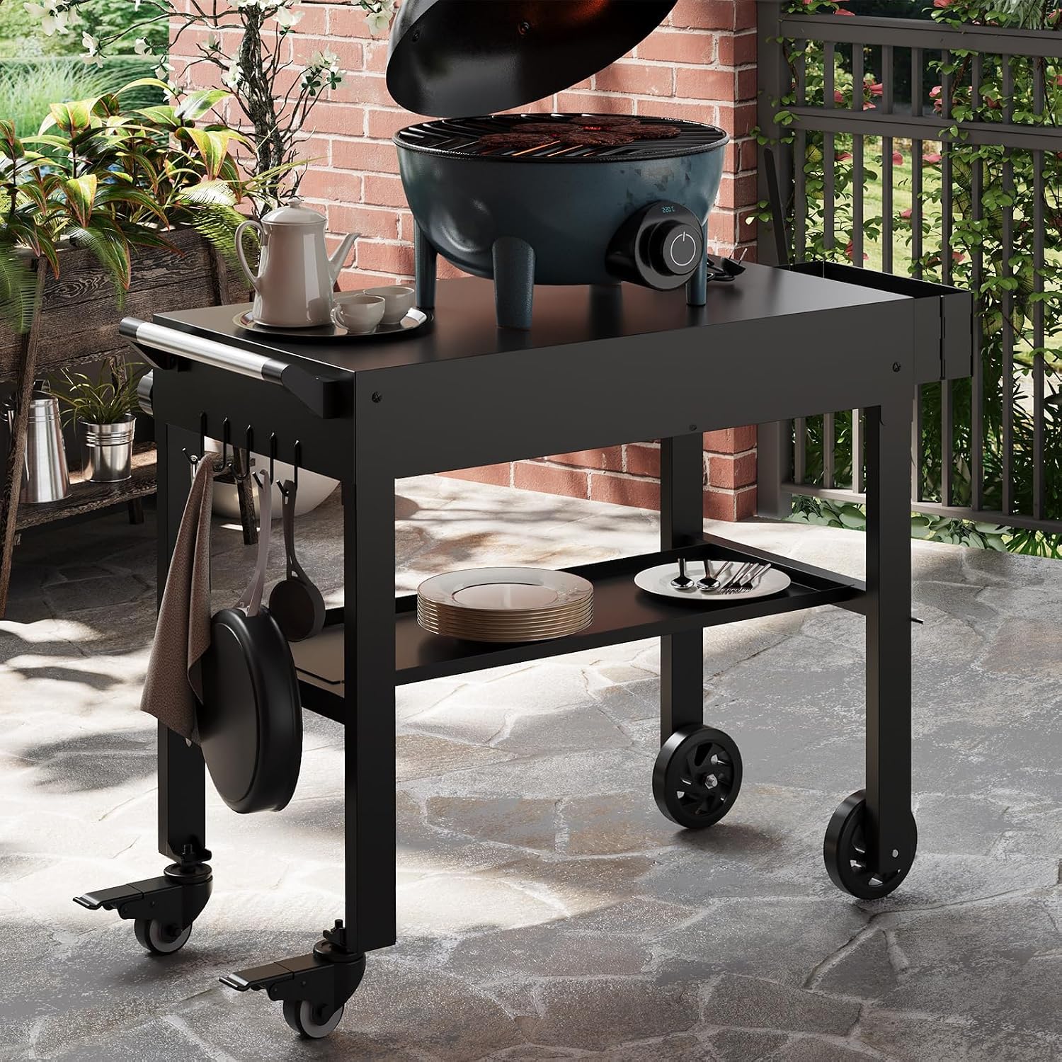 Carrito de parrilla portátil T - Outdoor Camping Griddle reseña y precio
