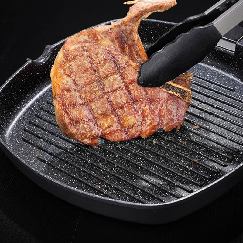 Sartén cuadrada para asar carn - Outdoor Camping Griddle reseña y precio