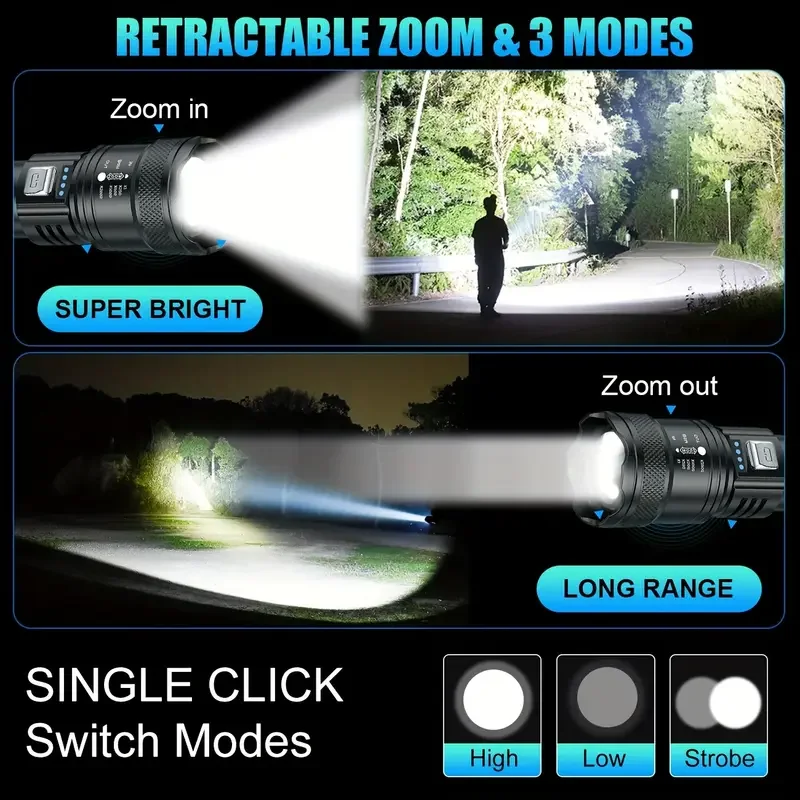 Linterna LED táctica de 2000LM - Outdoor Camping Decor reseña y precio