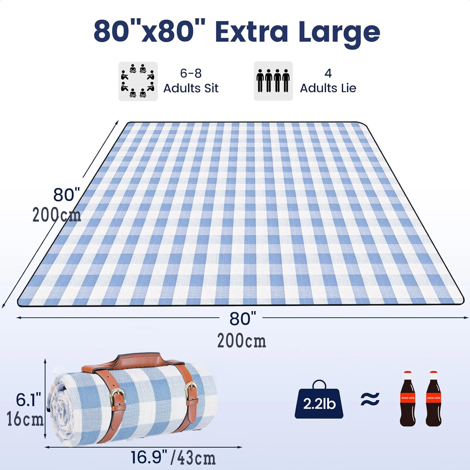 Manta de Picnic ZHUOHUA Extra  - Outdoor Camping Mats Large reseña y precio